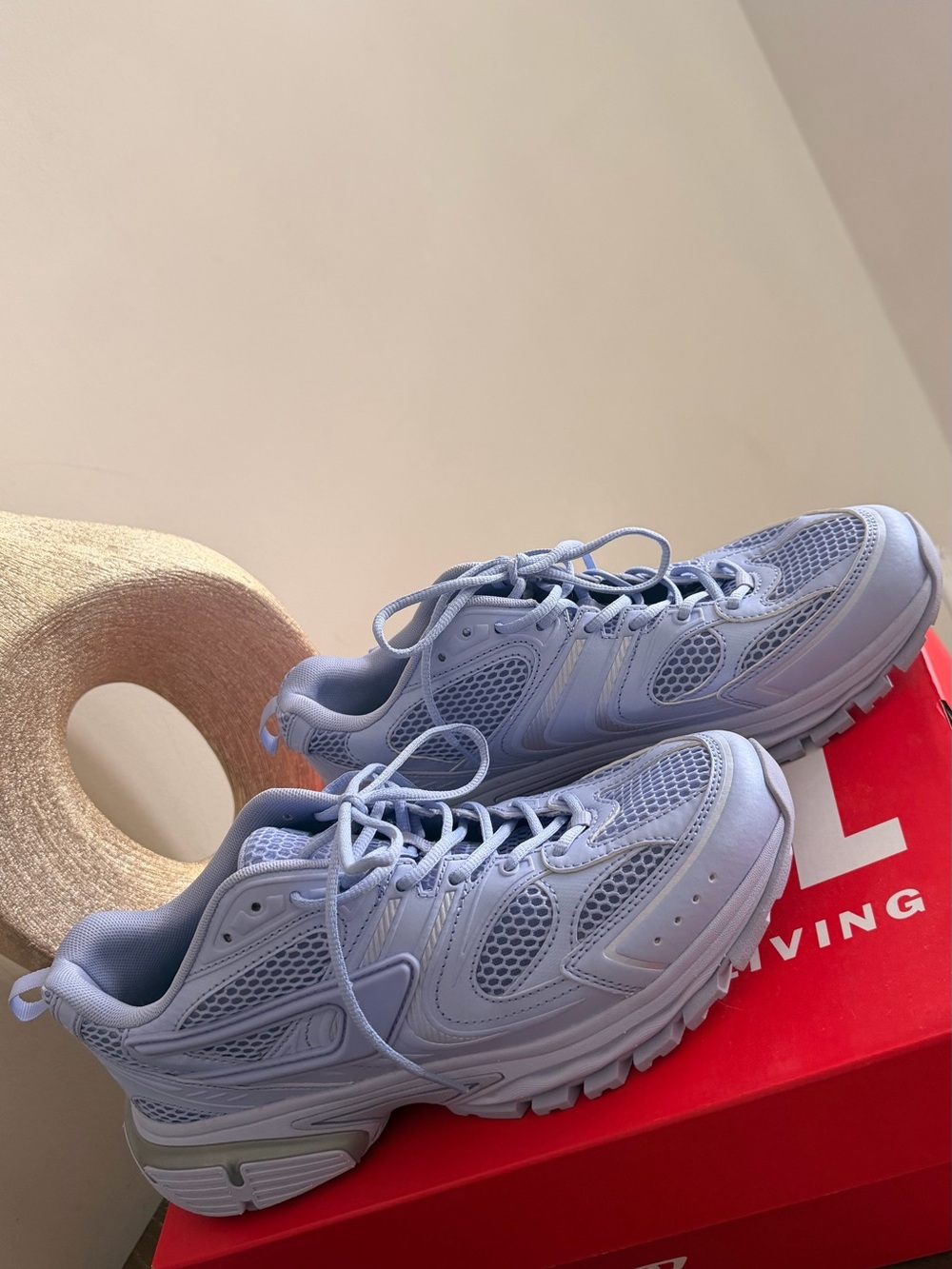 Unisex Diesel Light Blue Mesh Athletic Sneakers